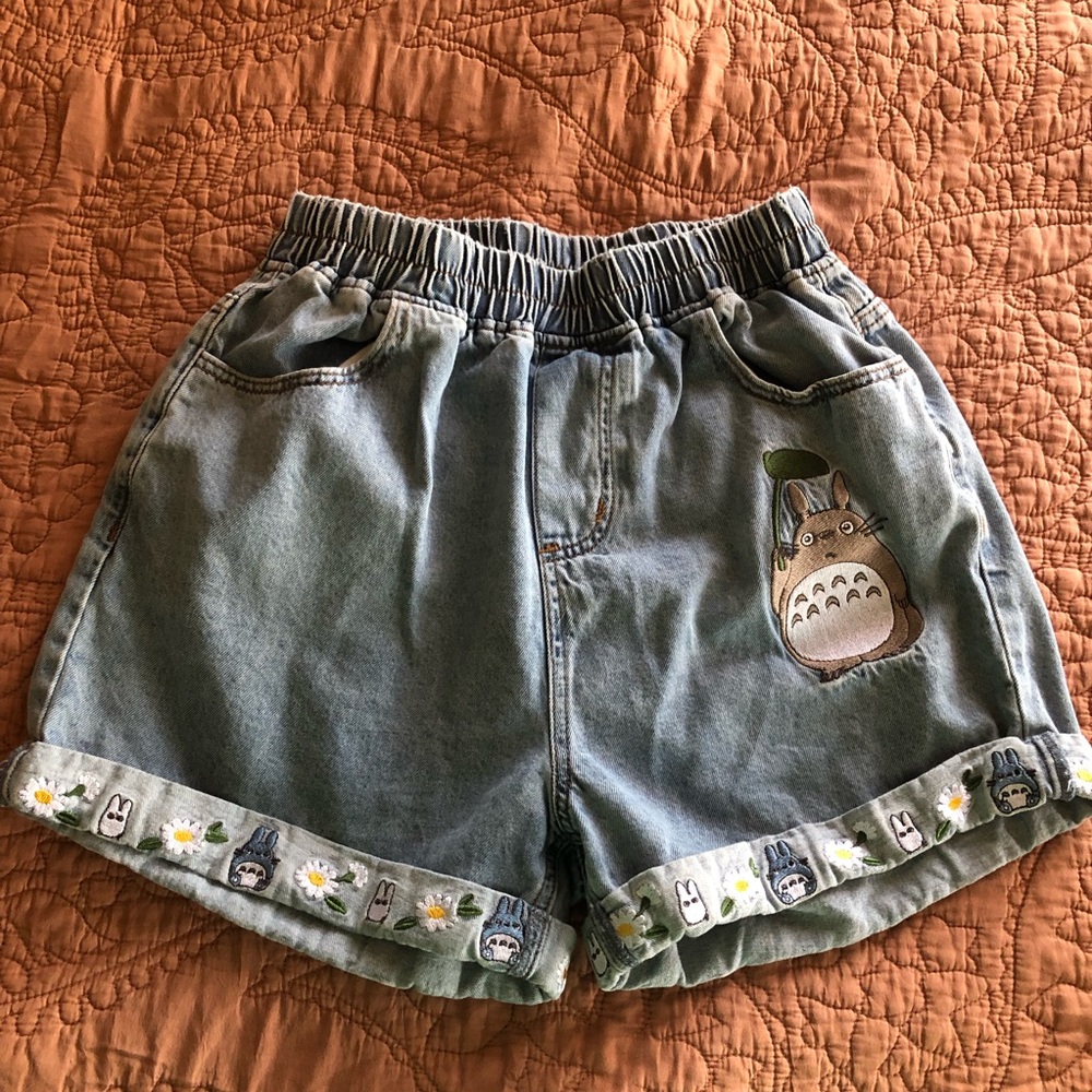 My neighbor Totoro Ghibli denim shorts medium